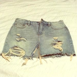 We the free jean mini  skirt